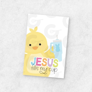 Jesus füllt meinen Becher - Osteranhänger zum Ausdrucken - 2 "x 3" Keks zum Ausdrucken (12 / Seite bereit zum Drucken und Schneiden)