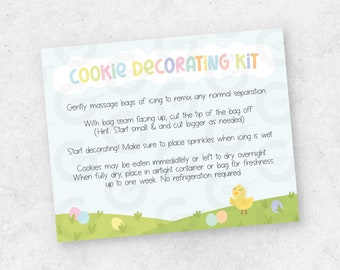 Cookie Decorating Kit (DIY COOKIE KIT) Card Printable 5" x 4"