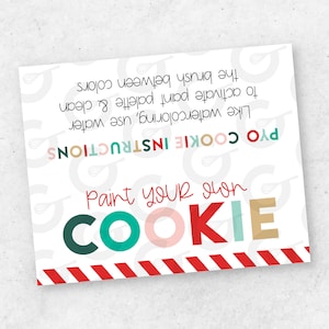 5" Paint Your Own (PYO) Christmas/Holiday Cookie Topper Printable