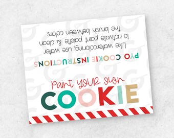5" Paint Your Own (PYO) Christmas/Holiday Cookie Topper Printable