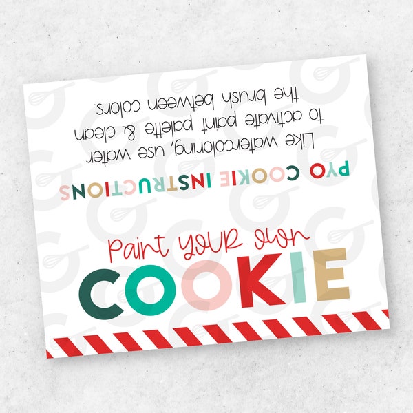 5" Paint Your Own (PYO) Christmas/Holiday Cookie Topper Printable