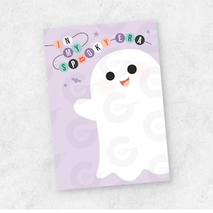 3,5 "x 5" KARTE - In My Spooky Era Ghost - Halloween Digitaler Download / Cookie zum Ausdrucken."