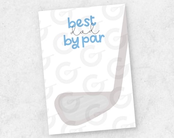 Best Dad by PAR Cookie Card - Father's Day Printable