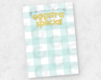 3.5" x 5" CARD - Eggstra Special - Easter Cookie Printable
