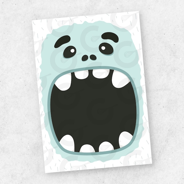 Mr. Abominable Cookie Card- 3.5" x 5"