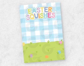 3.5" x 5" Card - Easter Squishes - Easter Cookie Printable Ready to Print & Cut (4/page)