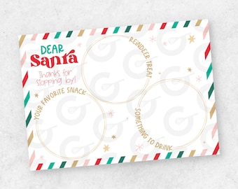 Dear Santa Cookie Card Backer - 7" x 5"