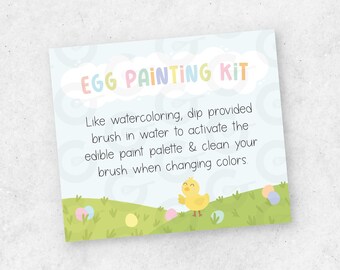 Egg Painting Kit (Egg Carton Label) Card Printable 3.5" x 3"
