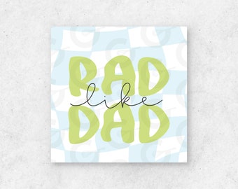 2" Rad Like Dad - Father's Day Cookie Tag Printable