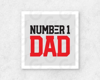 2" Number 1 Dad - Father's Day Cookie Tag