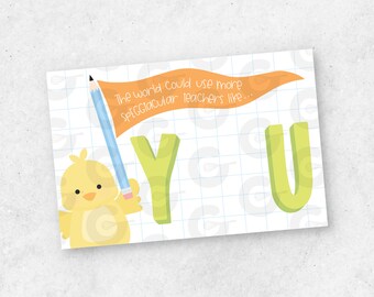 6"x4" Teacher Easter Cookie Printbale Card (2/page, ready to print and cut)