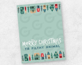 3" Merry Christmas Animal CookieTopper - Cookie/Treat Printable