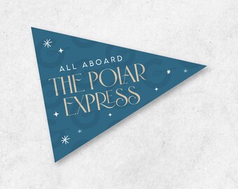 Polar Express Cookie Pennant Tag Printable