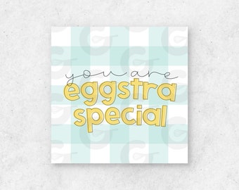 Eggstra Special - Easter Cookie Tag Printable (20/page Ready to Print & Cut)