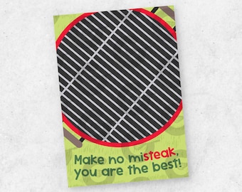 3.5' x 5' Cookie Card - Steak Father's Day Printable