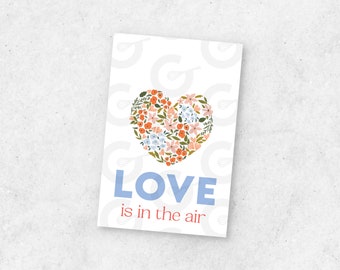 Love is in the Air Cookie Tag Valentine's Day Printable - 2" x 3"