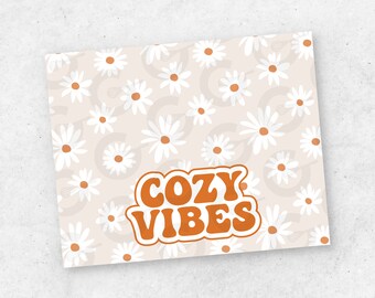 5" Cozy Vibes Fall/Autumn Cookie Topper Printable