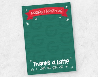 Merry Christmas - Thanks a LATTE Cookie Card
