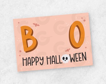 BOO Happy Hallowen Card