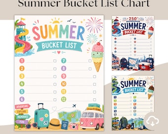 Summer Bucket List Chart