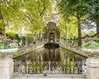 Early fall in Luxembourg Gardens, fine art Paris photography, travel photo, Falling Off Bicycles by Julia Willard