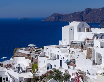 Santorini view by Julia Willard of Falling Off Bicycles, Mediterranean Sea photo, fine art photography, travel photo