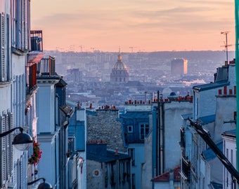 Sunset over Paris from Montmartre, Paris photography, Falling Off Bicycles travel photo by Julia Willard