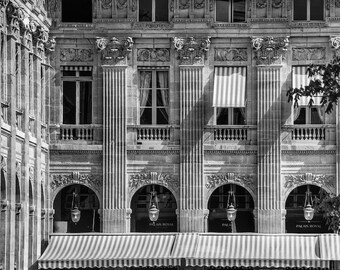 Palais Royal photo, black and white fine art Paris photography, Falling Off Bicycles travel photo