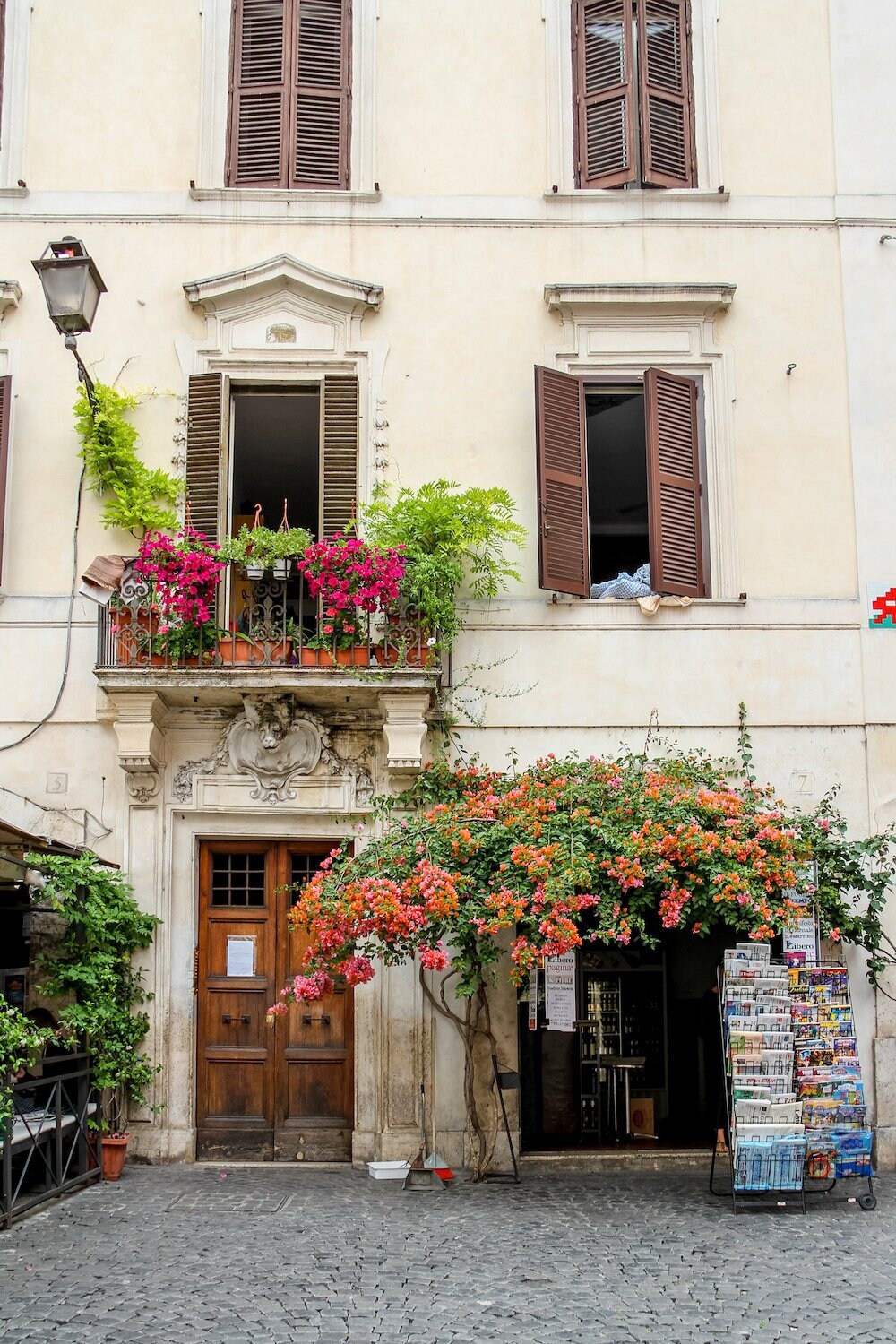 Rome Italy Door Falling off Bicycles Bougainvillea Flower - Etsy