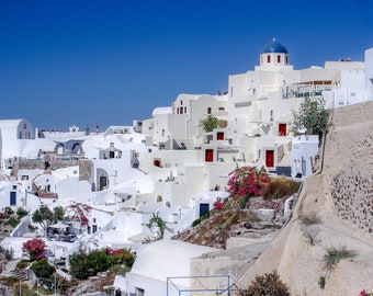 Santorini view by Julia Willard of Falling Off Bicycles, Mediterranean Sea photo, fine art photography, travel photo