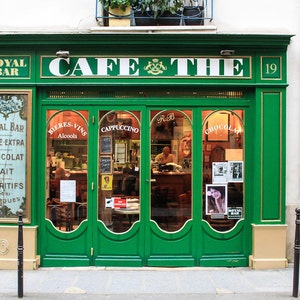 Café thé Paris, Kunstfotografie, Schaufensterfotografie, Reisefoto, Wanddekor, Teehaus