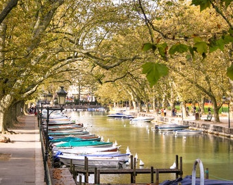 Annecy Alsace, boat picture, France photo, Falling Off Bicycles travel photo, fine art photography