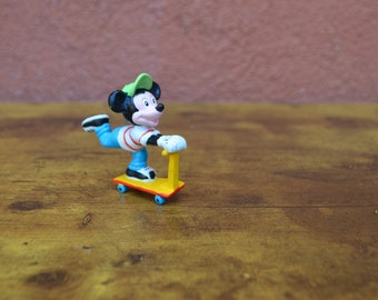 Mickey Mouse on Scooter 2.5PVC Figure 1980's Vintage Applause Disney