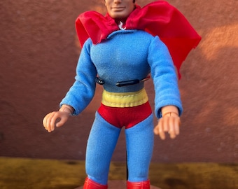 Vintage 1970's Mego WGSH DC Comic "SuperMan" 7" Action Figure (Incomplete)