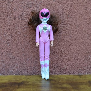 Bandai Mighty Morphin Power Ranger &quot;Pink Ranger Kimberly 9&quot; Action Figure 1990&#39;s (Incomplete). gift