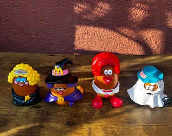 Vintage 1990's McDonalds "Nugget Buddies" HALLOWEEN Happy Meal Toys  Lot of 4