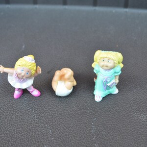 Lot of 3 - 1984 Cabbage Patch Kids Deluxe Miniatures PVC Figures.