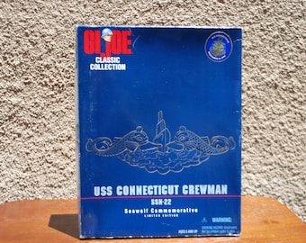 G.I. Joe Classic Collection 1998 Limited Edition Seawolf Commemorative USS Connecticut Crewman In box not open Vintage boy collectable 12 in