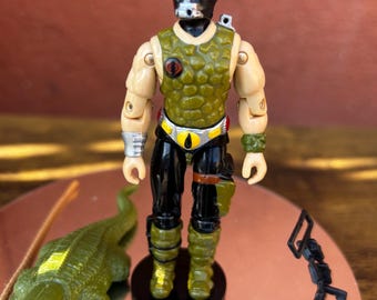 Vintage 1980's G.I. Joe Cobra "Croc Master" Action Figure (Almost Complete)
