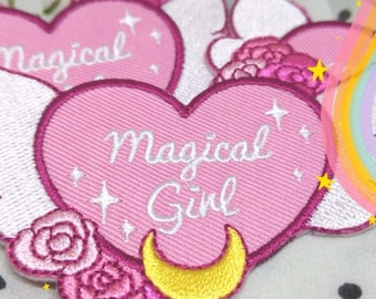 Magical girl embroidered patch