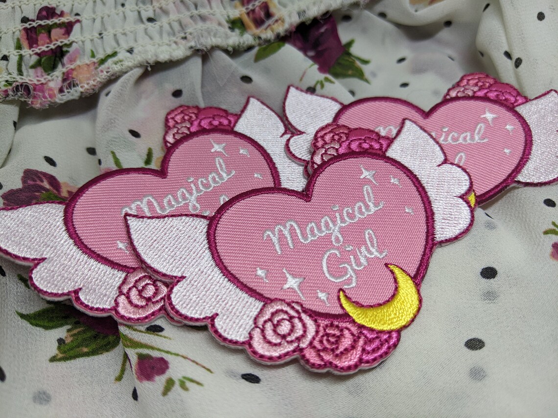 Magical Girl Embroidered Patch Etsy