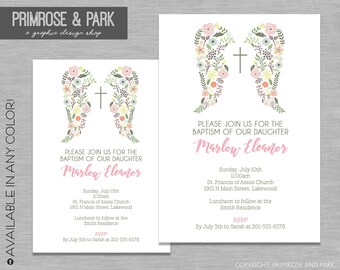 angel wings invite etsy