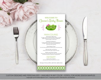 Little Man Menu Cards Birthday Menu Card Baby Shower Menu Etsy