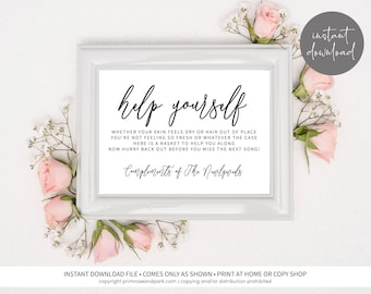 Badezimmer-Accessoires-Zeichen • Hochzeit Badezimmer-Zeichen • Badezimmer-Korb-Zeichen • Badezimmer-Accessoires-Zeichen • Instant Download