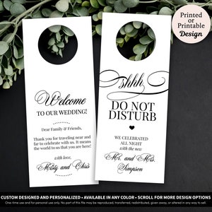 Modern Traditional Do Not Disturb Door Hanger Wedding Do Not Disturb Sign Do Not Disturb Hotel Door Tags Newlywed Do Not Disturb Tags image 1