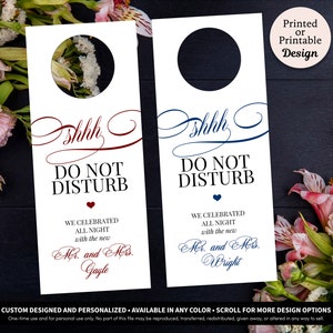 Modern Traditional Do Not Disturb Door Hanger Wedding Do Not Disturb Sign Do Not Disturb Hotel Door Tags Newlywed Do Not Disturb Tags image 3