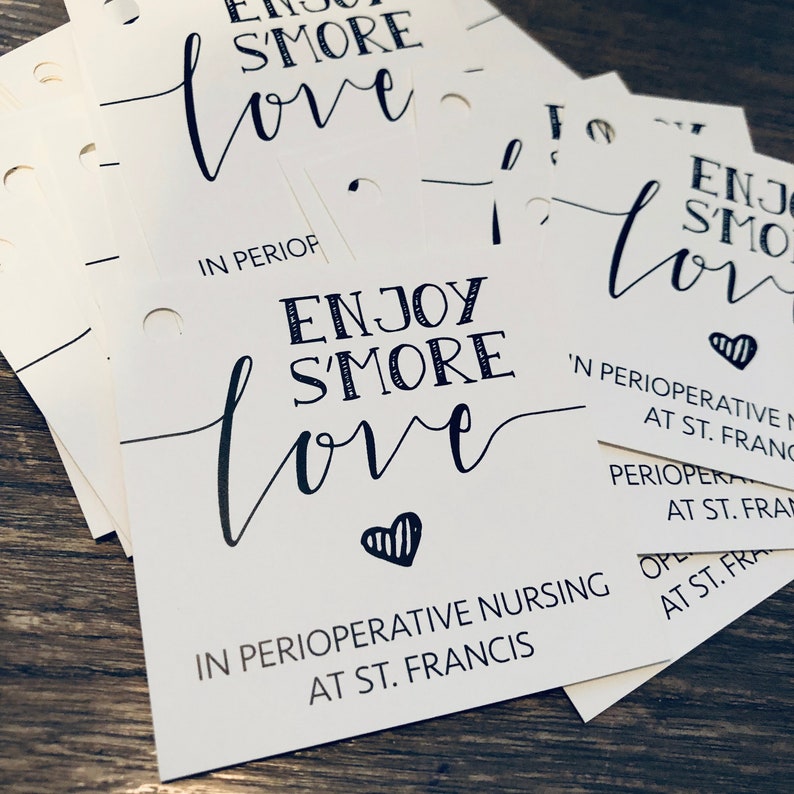 Printable S'more Love Favor Tags Sending S'more Love Etsy