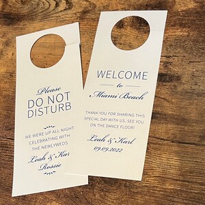 Do Not Disturb Door Hanger Wedding Do Not Disturb Sign with Welcome Note Do Not Disturb Hotel Door Tags Newlywed Do Not Disturb Tags image 7