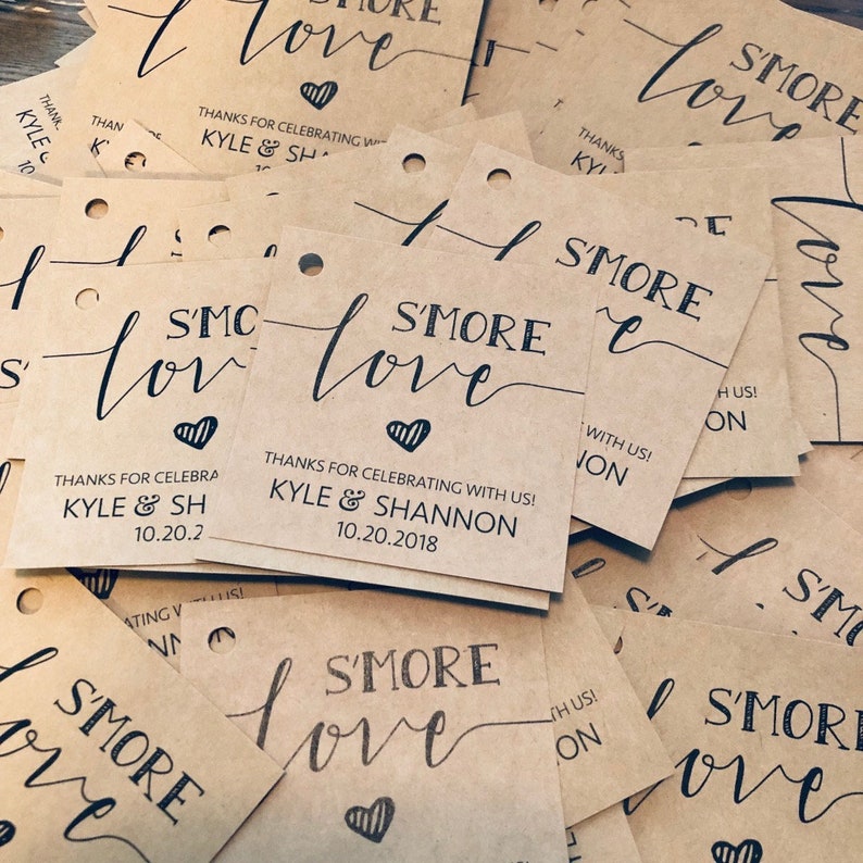 Printable S'more Love Favor Tags Sending S'more Love Etsy