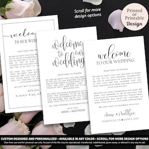 Wedding Welcome Bag Note • Wedding Welcome Letters • Wedding Welcome Bags • Wedding Weekend Bag • Welcome Letter Template